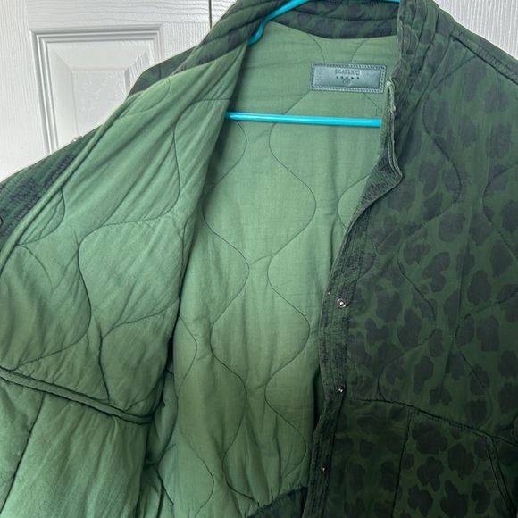 Animal Instincts Forest Green Leopard Print Jacket size XS - Picture 3 of 8